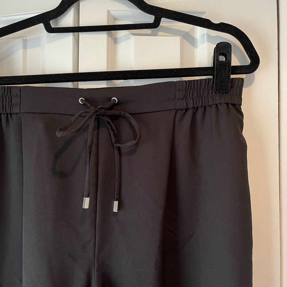 ZARA Drawstring Cropped Pants - Size L - NWT